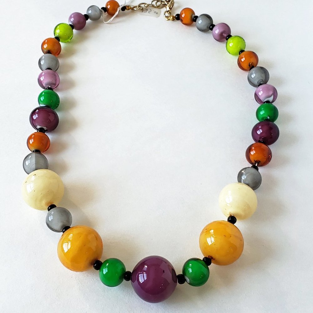 Murano Glass Necklace Multicolor Tommasi Handmade